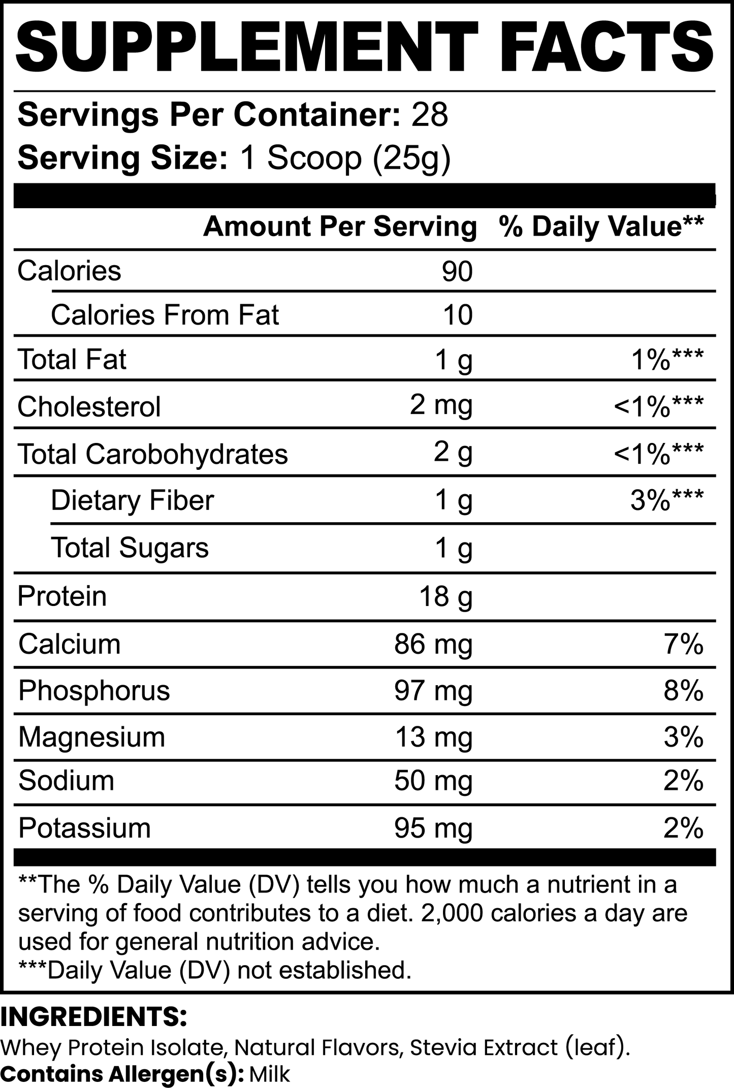 100% Whey Protein Isolate (Chocolate Brownie)